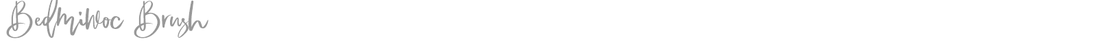 Bedmiwoc Brush font preview
